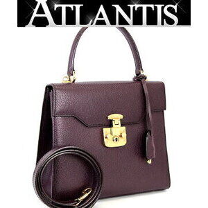 Gucci Ladylock Leather Bag Bordeaux Purple